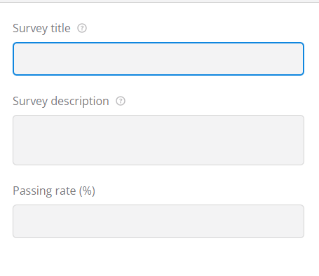 Quiz details and passing rate