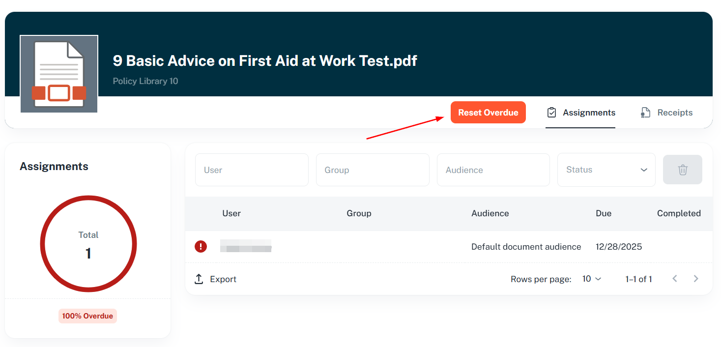 Image showing the document details page