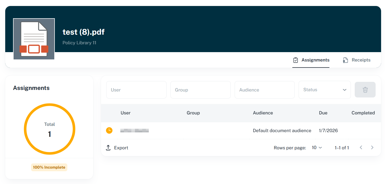 Image showing a newly reset document detail page